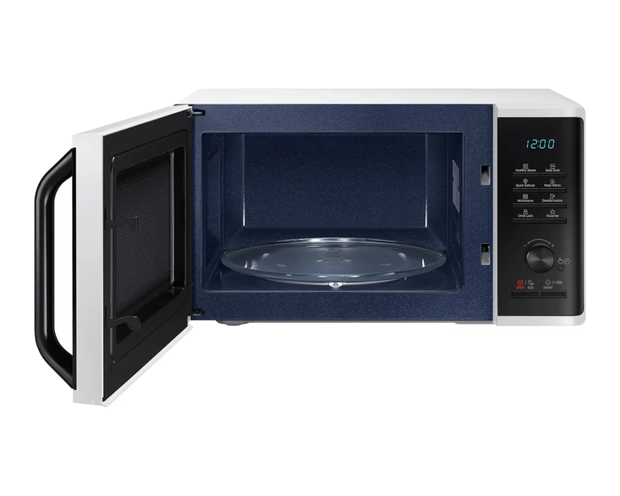 fr microwave oven solo ms23k3555 ms23k3555ew ef frontopenwhite 96270567