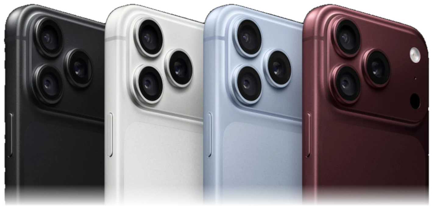 iPhone 18 Pro și 18 Pro Max — Black, Silver, Glacier, Burgundy - MYO - Samsung Outlet iPhone 18 Pro și iPhone 18 Pro Max în cele patru culori: Black, Silver, Glacier și Burgundy