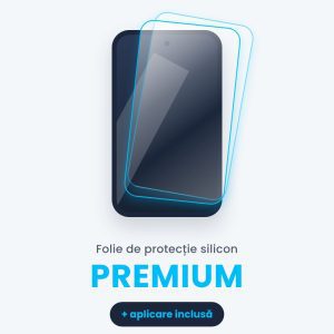 Folie de protecție silicon Premium cu aplicare inclusă